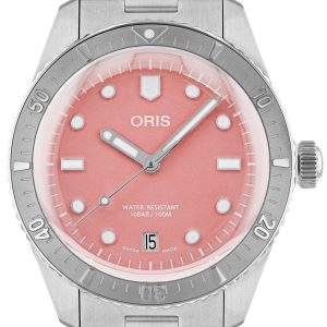 Oris Damklocka 01 733 7771 4058-07 8 19 18 Divers Röd/Stål Ø38 mm