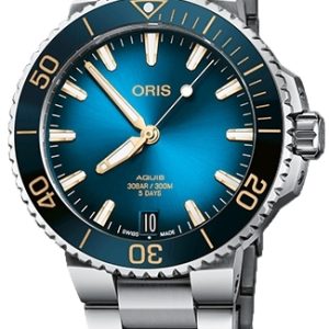 Oris Herrklocka 01 400 7769 4125-07 8 22 09PEB Aquis Blå/Stål