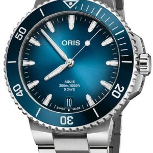 Oris Herrklocka 01 400 7790 4135-07 8 23 02PEB Aquis Blå/Stål