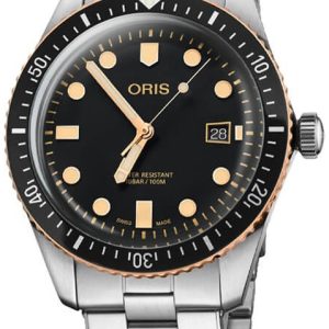 Oris Herrklocka 01 733 7720 4354-07 8 21 18 Diving Svart/Stål Ø42 mm