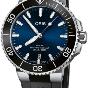 Oris Herrklocka 01 733 7766 4135-07 4 22 64FC Diving Blå/Gummi