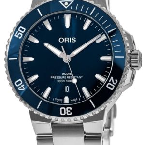 Oris Herrklocka 01 733 7789 4135-07 8 23 04PEB Aquis Blå/Stål