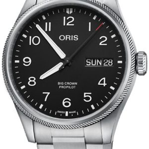 Oris Herrklocka 01 752 7760 4164-07 8 22 08 Aviation Svart/Stål ⌀44