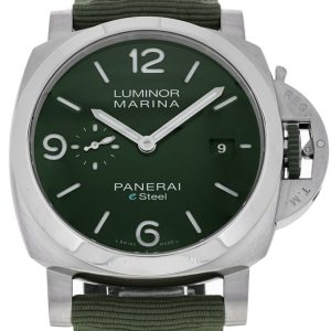 Panerai Herrklocka PAM01356 Luminor Grön/Textil Ø44 mm