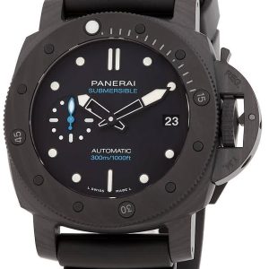 Panerai Herrklocka PAM02231 Submersible Svart/Gummi Ø42 mm
