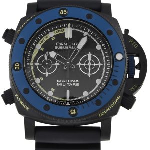 Panerai Herrklocka PAM02239 Submersible Svart/Gummi Ø47 mm