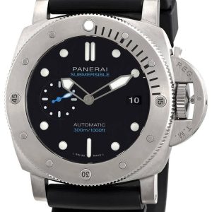 Panerai Herrklocka PAM02305 Submersible Svart/Gummi Ø47 mm