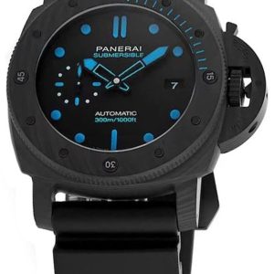 Panerai Herrklocka PAM02616 Submersible Svart/Gummi Ø47 mm