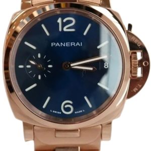 Panerai PAM01182 Luminor Due Blå/18 karat roséguld Ø38 mm