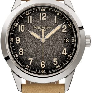 Patek Philippe Herrklocka 5226G-001 Calatrava Grå/Läder ⌀40 mm