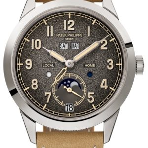 Patek Philippe Herrklocka 5326G-001 Complications Grå/Läder ⌀41 mm