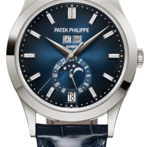 Patek Philippe Herrklocka 5396G-017 Complications Blå/Läder ⌀38.5