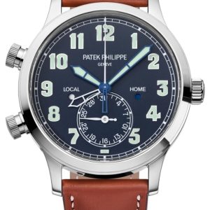 Patek Philippe Herrklocka 5524G/001 Complications Blå/Läder ⌀42 mm