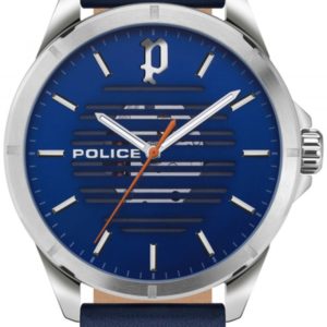 Police Herrklocka PEWJA2204501 Barwara Blå/Läder Ø45 mm