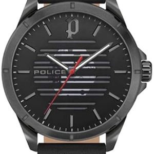 Police Herrklocka PEWJA2204503 Barwara Svart/Läder Ø45 mm