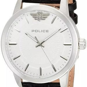 Police Herrklocka PEWJA2227409 Raho Silverfärgad/Läder Ø44 mm