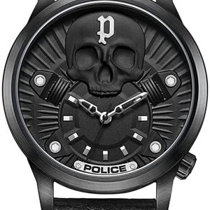 Police Herrklocka PEWJA2227701 Jet Svart/Läder Ø44 mm
