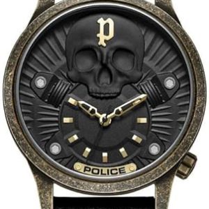 Police Herrklocka PEWJA2227702 Jet Svart/Läder Ø44 mm