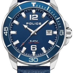 Police Herrklocka PEWJB2228101 Thornton Blå/Läder Ø43 mm