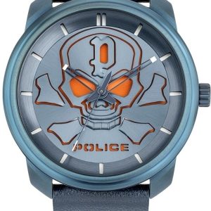Police Herrklocka PL15714JSBL.03 Bleder Blå/Läder Ø44 mm