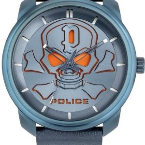 Police Herrklocka PL15714JSBL.03 Bleder Blå/Läder Ø44 mm