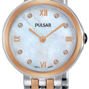 Pulsar Damklocka PM2246X1 Attitude Vit/Roséguldstonat stål ⌀26 mm