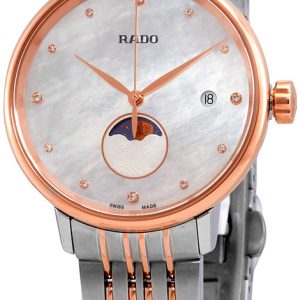 Rado Damklocka R22883923 Coupole Vit/Roséguldstonat stål ⌀34 mm