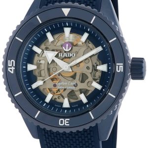 Rado Herrklocka R32153209 Captain Cook Skelettskuren/Gummi ⌀43 mm