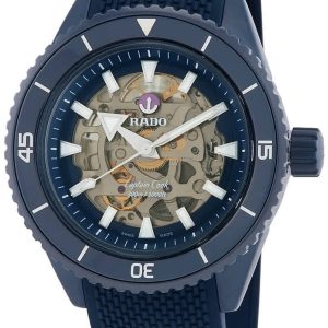 Rado Herrklocka R32153209 Captain Cook Skelettskuren/Gummi ⌀43 mm