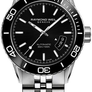 Raymond Weil Herrklocka 2760-ST1-20001 Freelancer Svart/Stål ⌀42.5