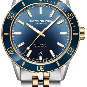 Raymond Weil Herrklocka 2775-SP3-50051 Freelancer Blå/Gulguldtonat