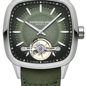 Raymond Weil Herrklocka 2790-STC-52051 Freelancer Grön/Läder 40x40