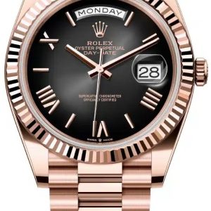 Rolex 228235-0055 Day-Date 40 Svart/18 karat roséguld Ø40 mm