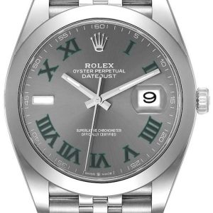 Rolex Herrklocka 126300-0014 Datejust 41 Wimbledon Grå/Stål ⌀41 mm