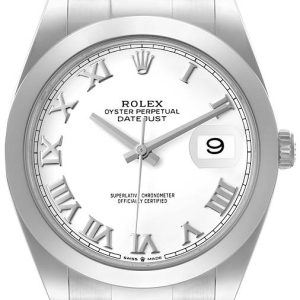 Rolex Herrklocka 126300-0015 Datejust 41 Vit/Stål ⌀41 mm