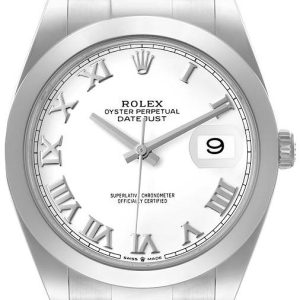 Rolex Herrklocka 126300-0015 Datejust 41 Vit/Stål ⌀41 mm
