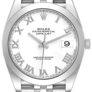 Rolex Herrklocka 126300-0016 Datejust 41 Vit/Stål ⌀41 mm