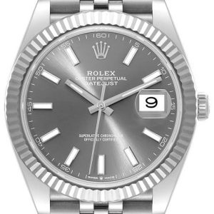 Rolex Herrklocka 126334-0014 Datejust 41 Grå/Stål ⌀41 mm