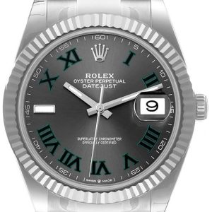 Rolex Herrklocka 126334-0021 Datejust 41 Wimbledon Grå/Stål ⌀41 mm