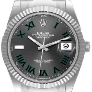 Rolex Herrklocka 126334-0021 Datejust 41 Wimbledon Grå/Stål ⌀41 mm