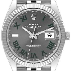 Rolex Herrklocka 126334-0022 Datejust 41 Wimbledon Grå/Stål ⌀41 mm