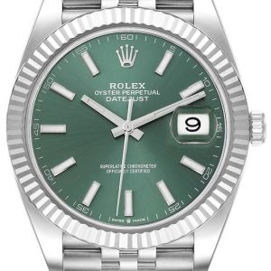 Rolex Herrklocka 126334-0028 Datejust 41 Grön/Stål ⌀41 mm