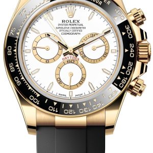 Rolex Herrklocka 126518LN-0002 Cosmograph Daytona Vit/Gummi ⌀40 mm