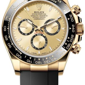 Rolex Herrklocka 126518LN-0010 Cosmograph Daytona Guldtonad/Gummi