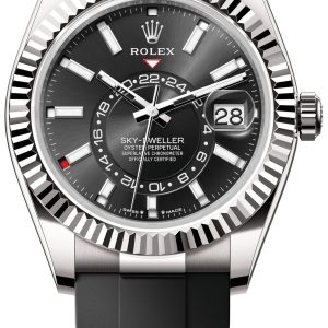 Rolex Herrklocka 336239-0002 Sky-Dweller Svart/Gummi ⌀42 mm