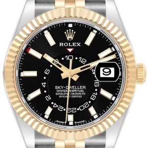 Rolex Herrklocka 336933-0004 Sky-Dweller Svart/Stål ⌀42 mm
