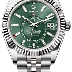 Rolex Herrklocka 336934-0002 Sky-Dweller Grön/Stål ⌀42 mm