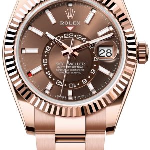 Rolex Herrklocka 336935-0002 Sky-Dweller Brun/18 karat roséguld Ø42