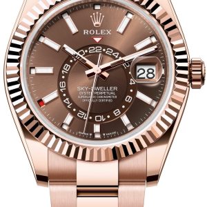 Rolex Herrklocka 336935-0002 Sky-Dweller Brun/18 karat roséguld ⌀42