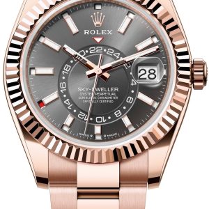 Rolex Herrklocka 336935-0004 Sky-Dweller Svart/18 karat roséguld